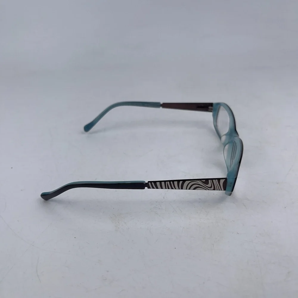 Lucky Brand Jade‎ Eyeglasses Frame Brown Blue Plastic Full Rim Oval 46-16-125mm